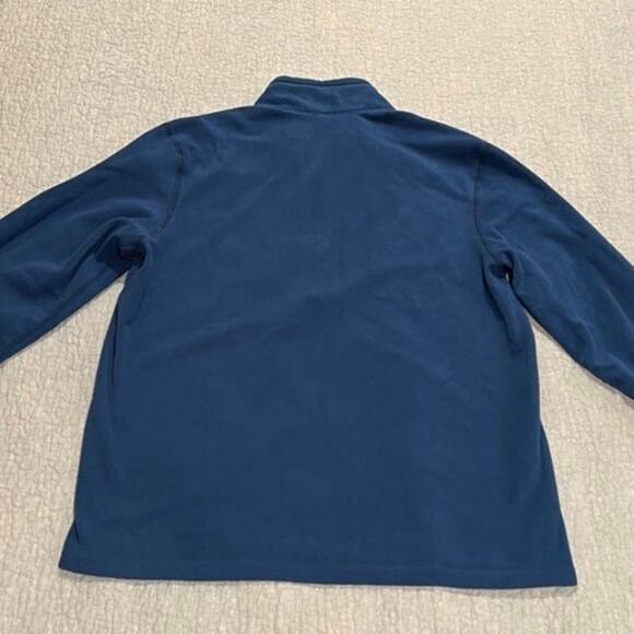 Eddie Bauer Men's Blue 1/4 Zip Fleece Jacket - Picture 2 of 4